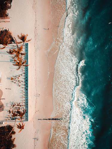 naples beach seashore drone view